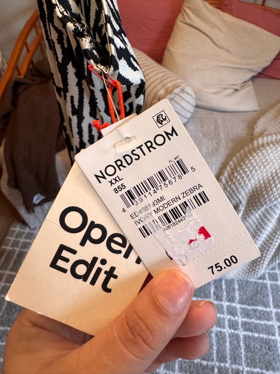 Monochrome Cowl Neck Midi Slip Dress - Black & White - Picture 3 of 3